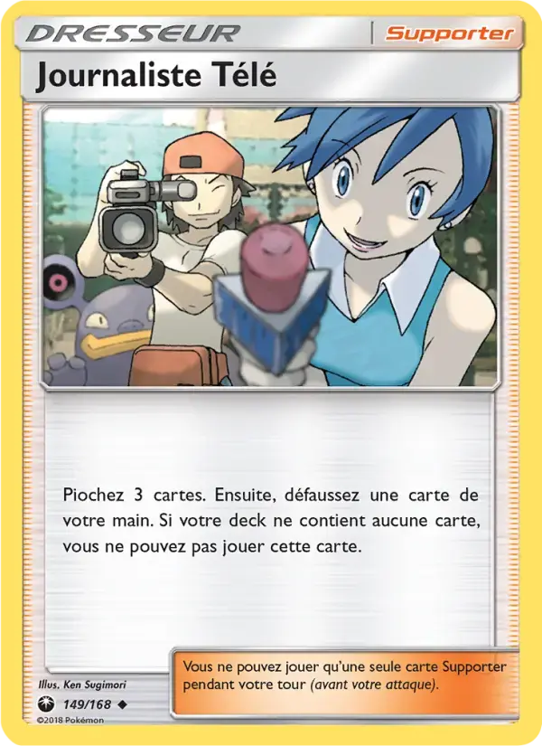 Carte Pokémon Journaliste Télé #149 — Tempête Céleste