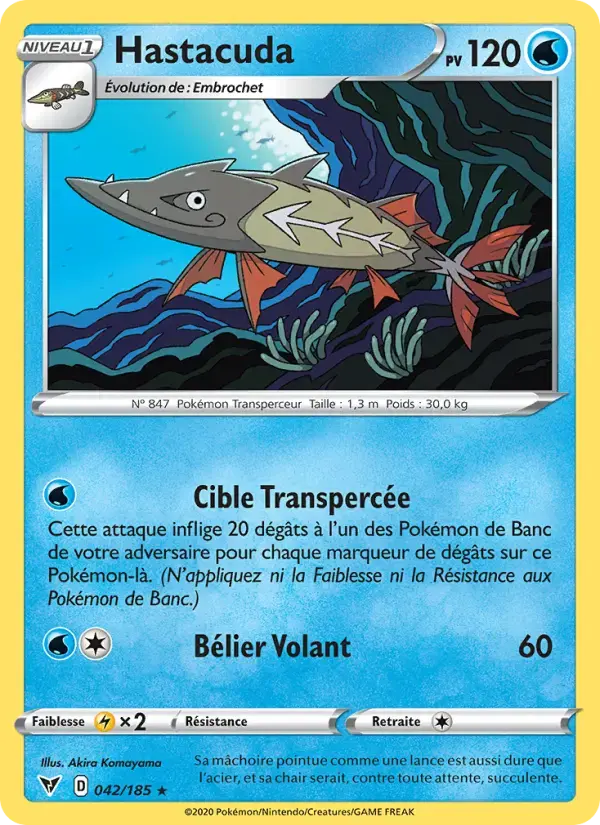 Carte Pokémon Hastacuda #42 — Voltage Éclatant