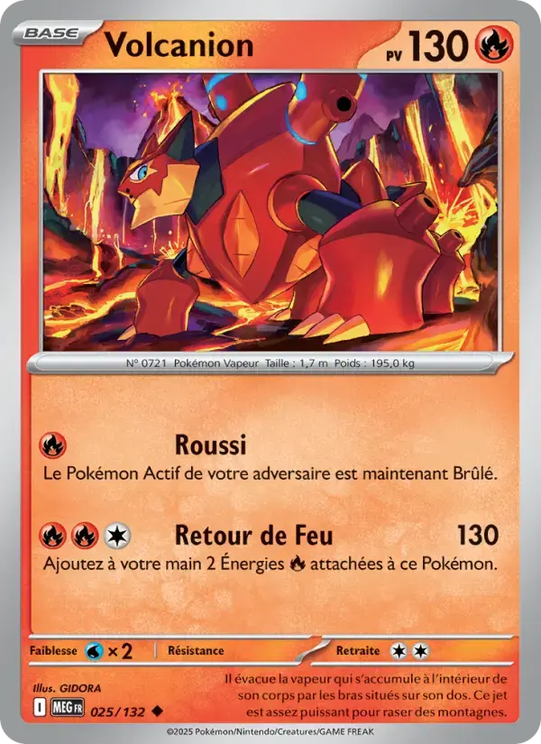 Carte Pokémon Volcanion #025 — Méga-Évolution