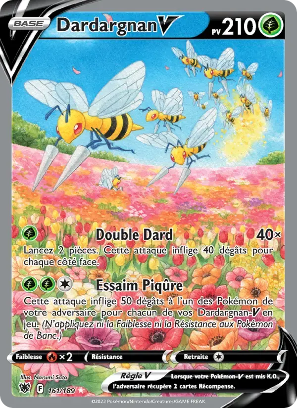 Carte Pokémon Dardargnan V #161 — Astres Radieux