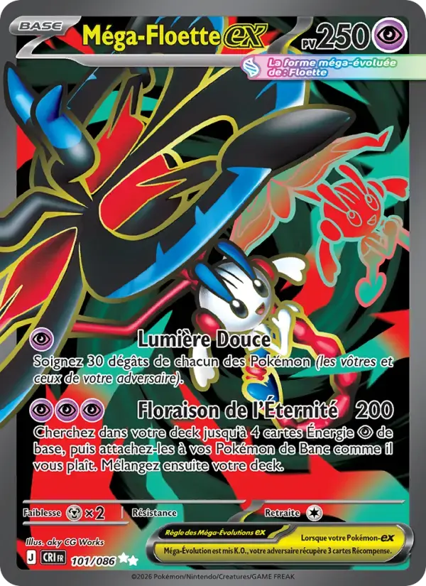 Carte Pokémon Méga-Floette-ex #101 — Chaos Ascendant