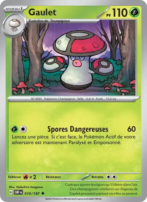 Carte Pokémon Gaulet #010 — Flammes Obsidiennes