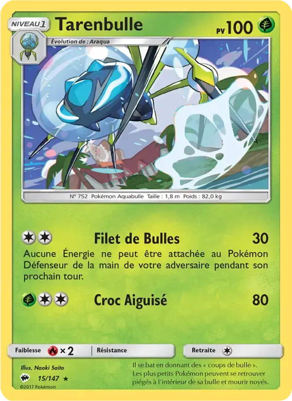 Carte Pokémon Tarenbulle #15 — Ombres Ardentes