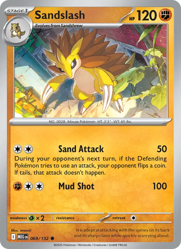 Carte Pokémon Sablaireau #069 — Méga-Évolution