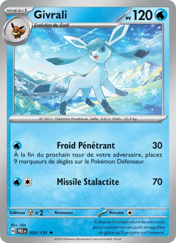 Carte Pokémon Givrali #025 — Évolutions Prismatiques