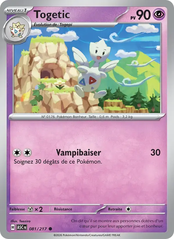 Carte Pokémon Togetic #081 — Héros Transcendants