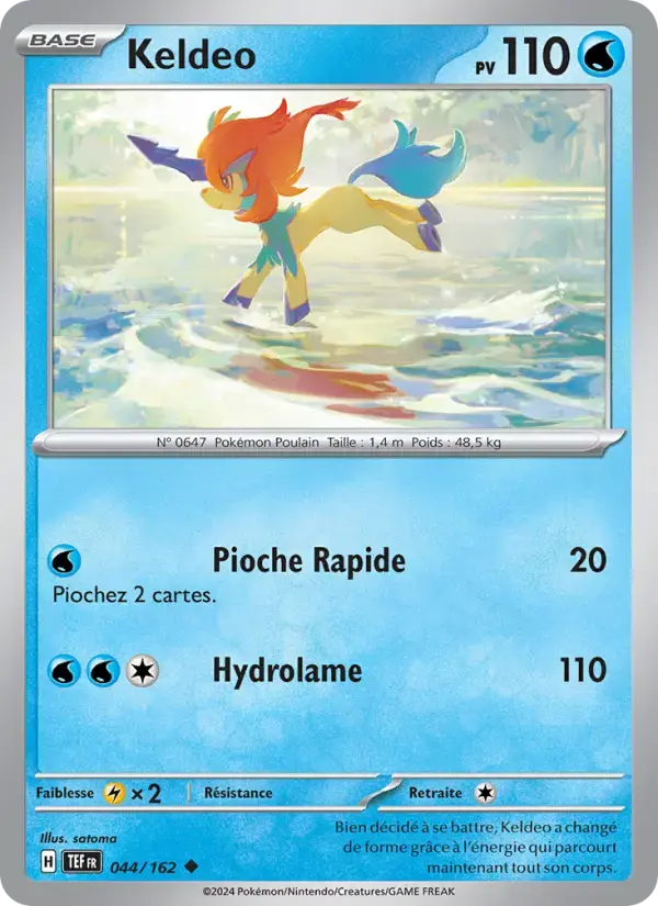 Carte Pokémon Keldeo #044 — Forces Temporelles