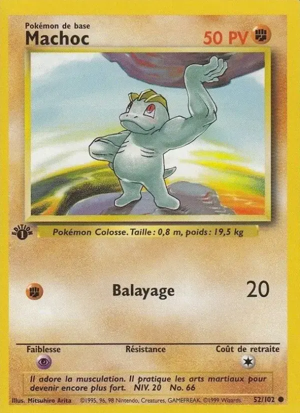 Carte Pokémon Machoc #52 — Set de Base