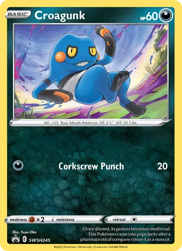 Carte Pokémon Croagunk #SWSH245 — Promos Épée et Bouclier