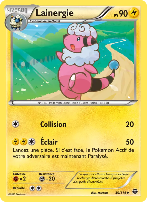 Carte Pokémon Lainergie #39 — Offensive Vapeur