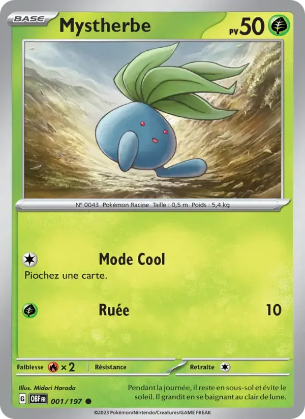 Carte Pokémon Mystherbe #001 — Flammes Obsidiennes