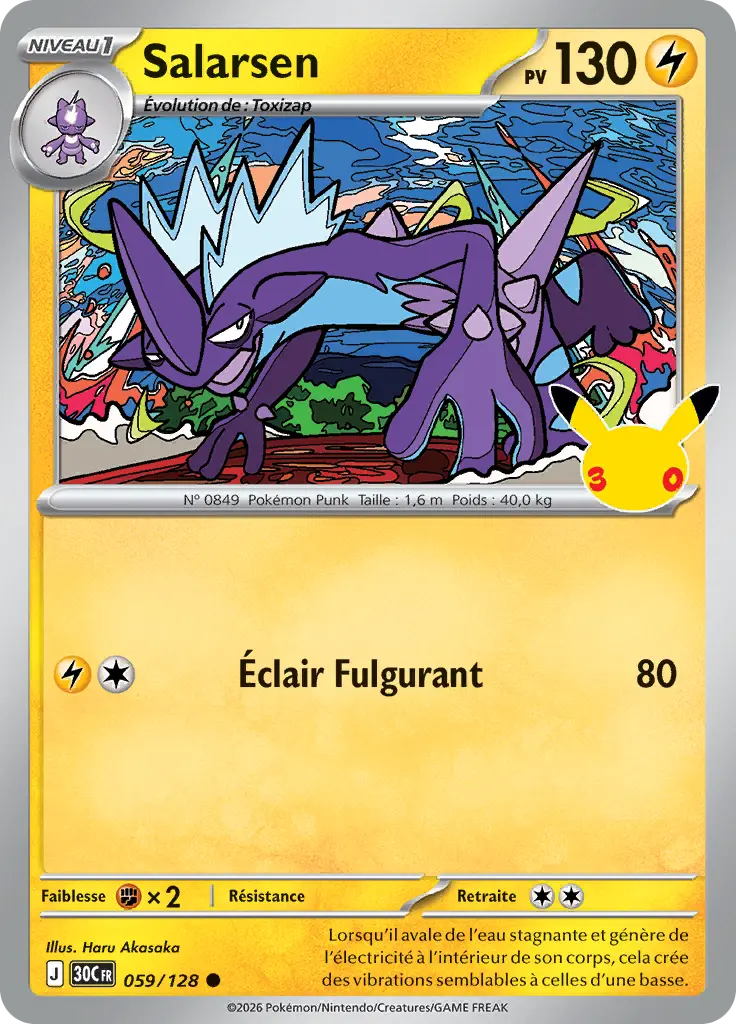Carte Pokémon Salarsen #059 — 30ᵉ Anniversaire