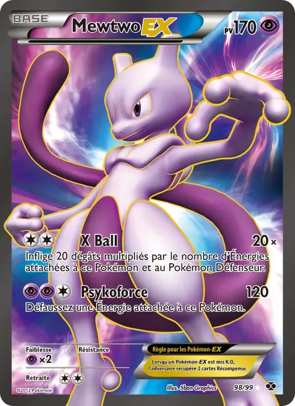 Carte Pokémon Mewtwo-EX #98 — Destinées Futures