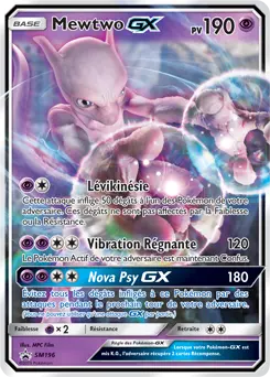 Carte Pokémon Mewtwo GX #SM196 — Promos Soleil et Lune