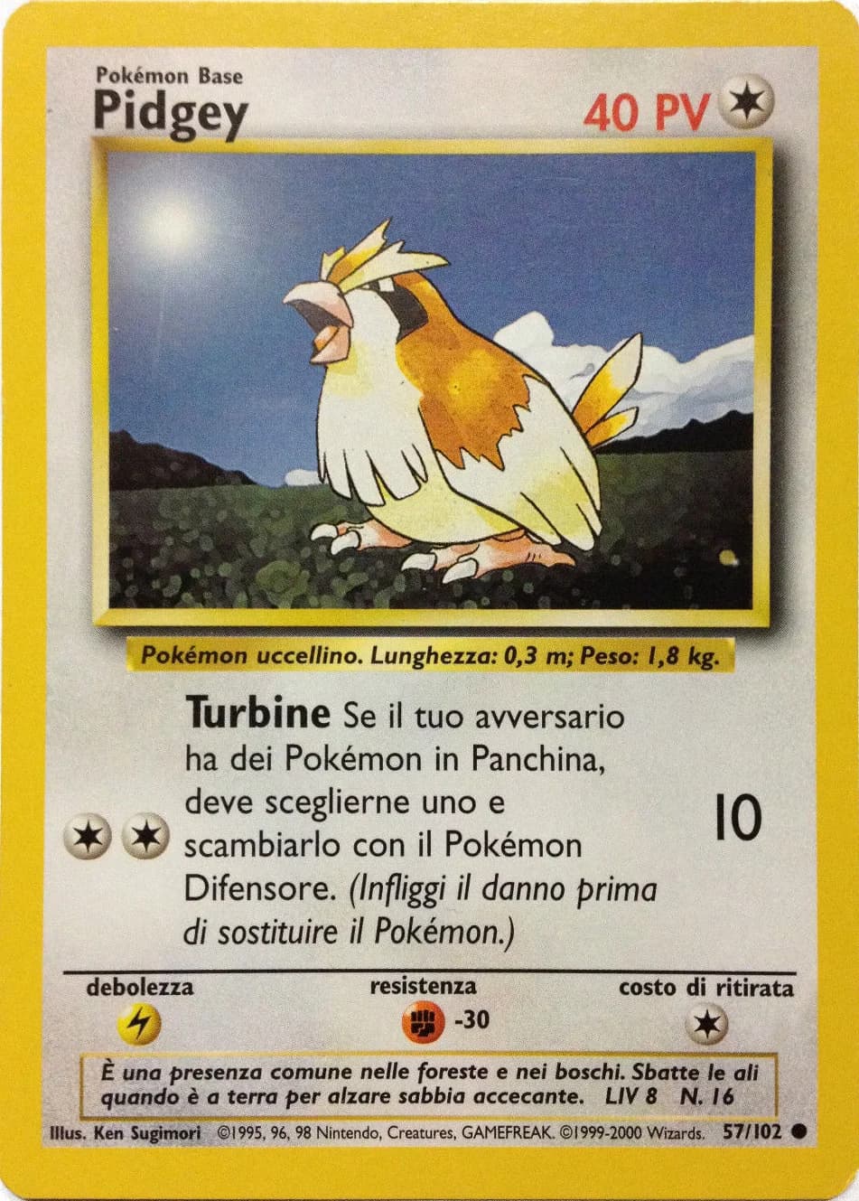 Carte Pokémon Roucool #57 — Set de Base