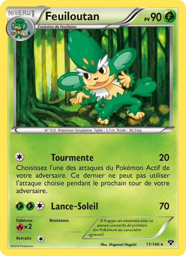 Carte Pokémon Feuiloutan #11 — XY