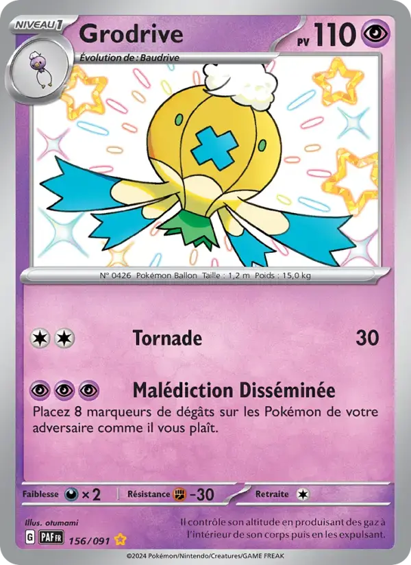 Carte Pokémon Grodrive #156 — Destinées de Paldea