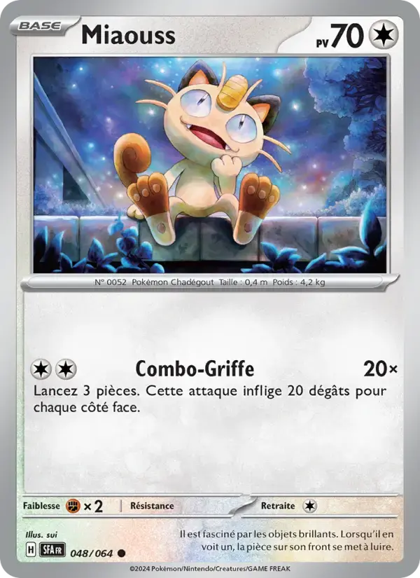 Carte Pokémon Miaouss #048 — Fable Nébuleuse