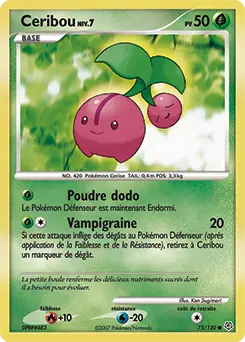Carte Pokémon Ceribou #75 — Diamant et Perle