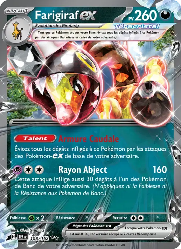 Carte Pokémon Farigiraf-ex #108 — Forces Temporelles