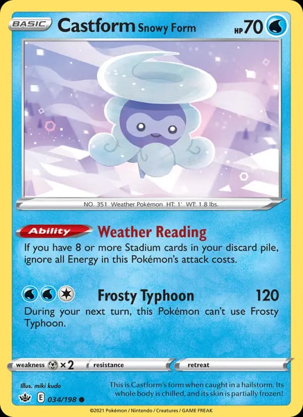 Castform Snowy Form #34 — Chilling Reign