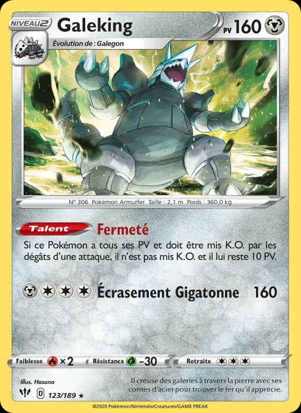 Carte Pokémon Galeking #123 — Ténèbres Embrasées