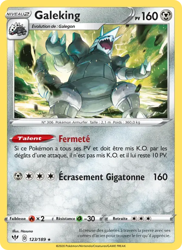 Carte Pokémon Galeking #123 — Ténèbres Embrasées