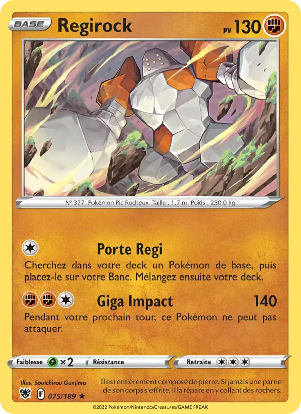 Carte Pokémon Regirock #075 — Astres Radieux