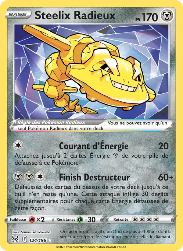 Carte Pokémon Steelix Radieux #124 — Origine Perdue