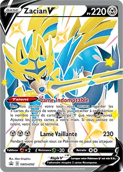 Carte Pokémon Zacian V #SWSH292 — Promos Épée et Bouclier