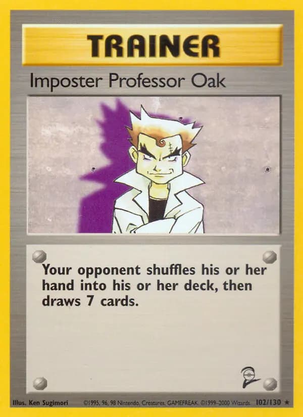 Imposter Professor Oak #102 — Base Set 2
