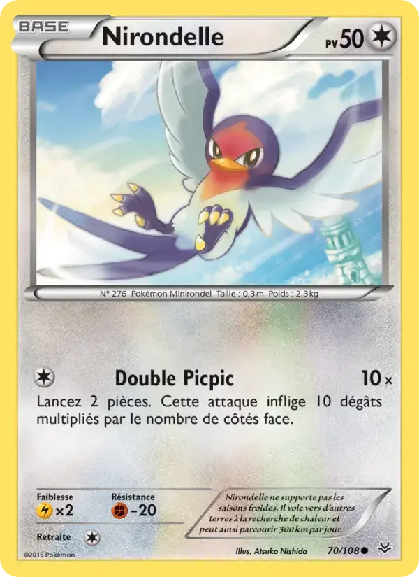 Carte Pokémon Nirondelle #70 — Ciel Rugissant