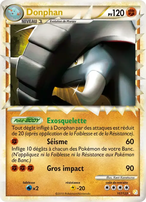 Carte Pokémon Donphan #107 — HeartGold SoulSilver