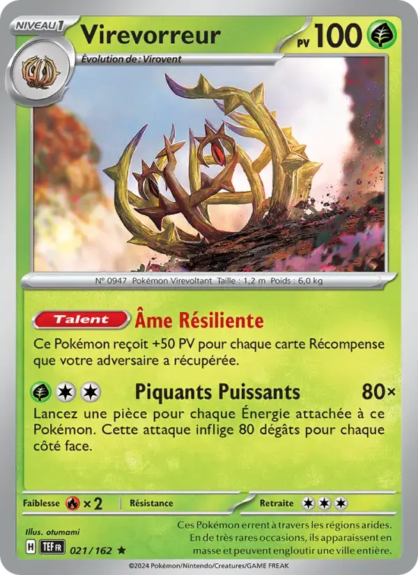 Carte Pokémon Virevorreur #021 — Forces Temporelles