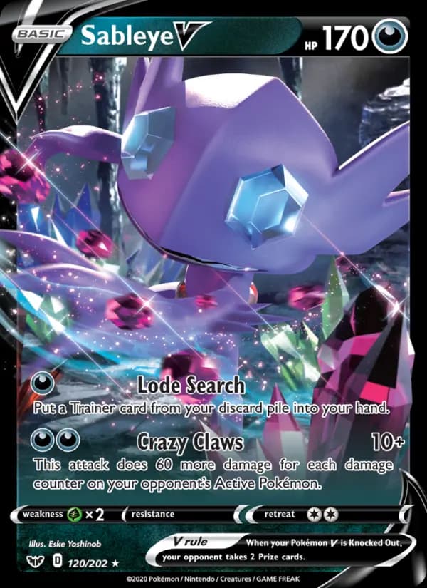 Sableye V #120 — Sword & Shield