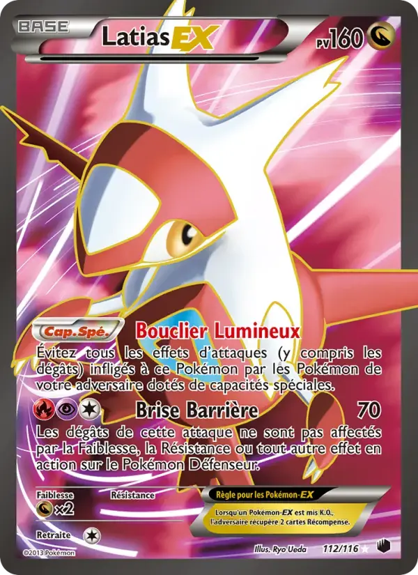 Carte Pokémon Latias-EX #112 — Glaciation Plasma