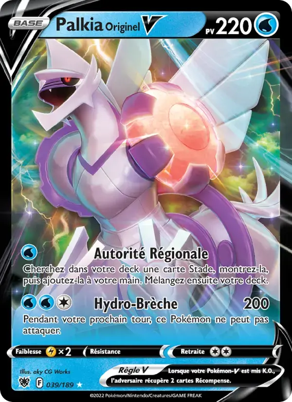 Carte Pokémon Palkia Originel V #039 — Astres Radieux