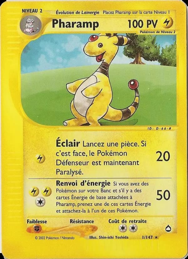 Carte Pokémon Pharamp #1 — Aquapolis