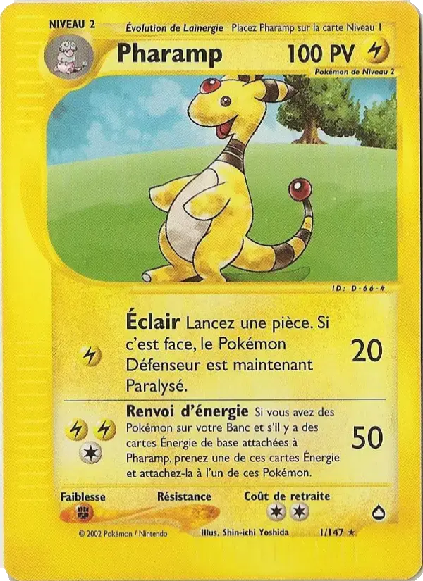 Carte Pokémon Pharamp #1 — Aquapolis