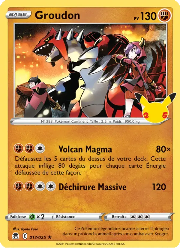 Carte Pokémon Groudon #17 — Célébrations