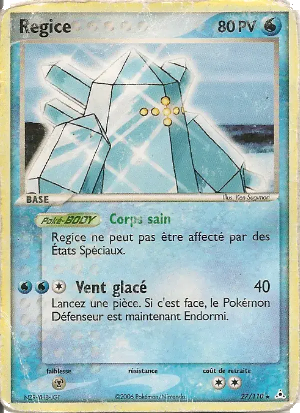 Carte Pokémon Regice #27 — Fantômes Holon