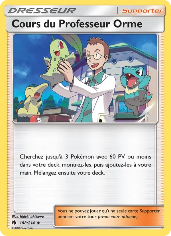 Carte Pokémon Cours du Professeur Orme #188 — Tonnerre Perdu