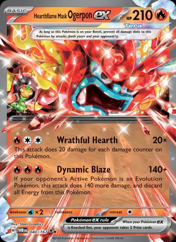 Hearthflame Mask Ogerpon ex #040 — Twilight Masquerade