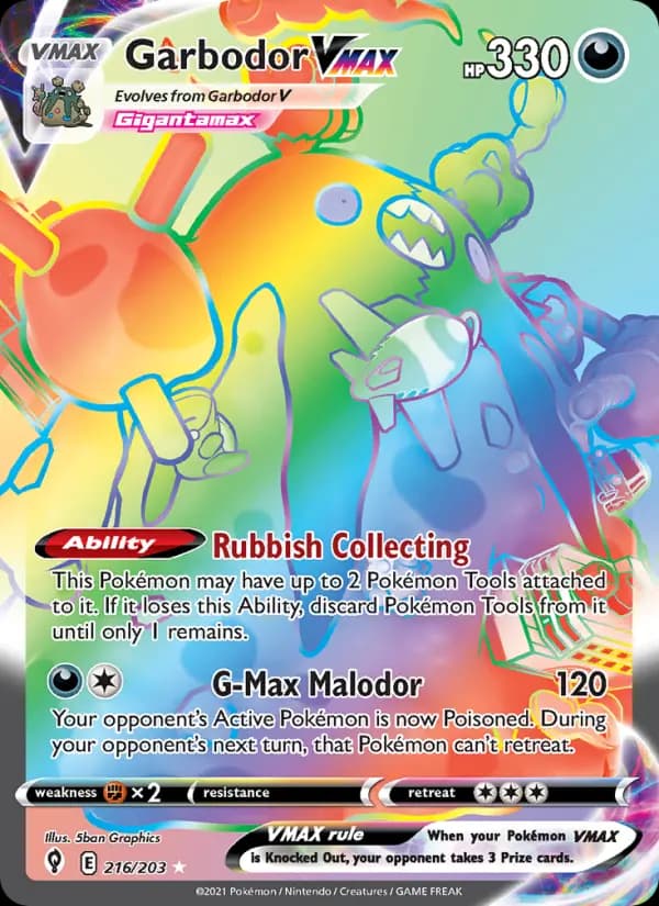 Garbodor VMAX #216 — Evolving Skies