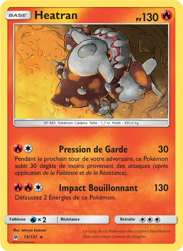 Carte Pokémon Heatran #13 — Lumière Interdite