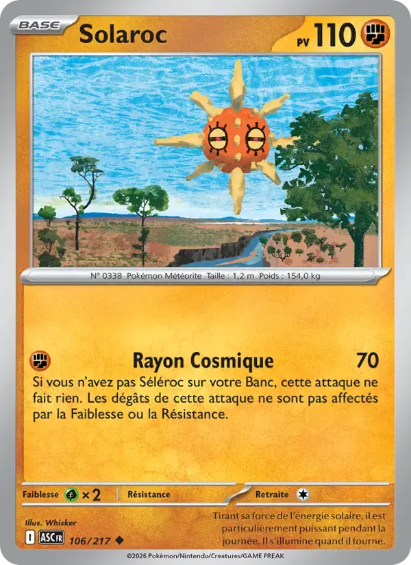 Carte Pokémon Solaroc #106 — Héros Transcendants