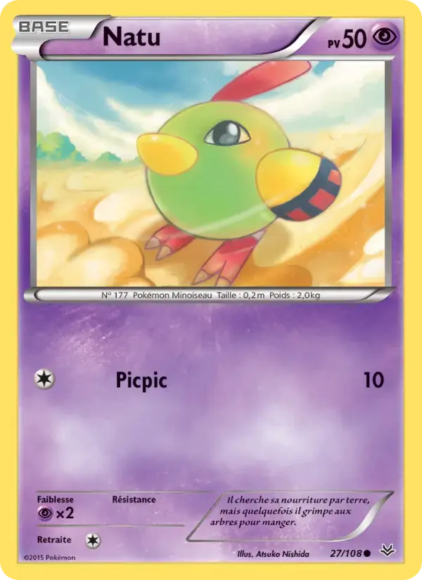 Carte Pokémon Natu #27 — Ciel Rugissant