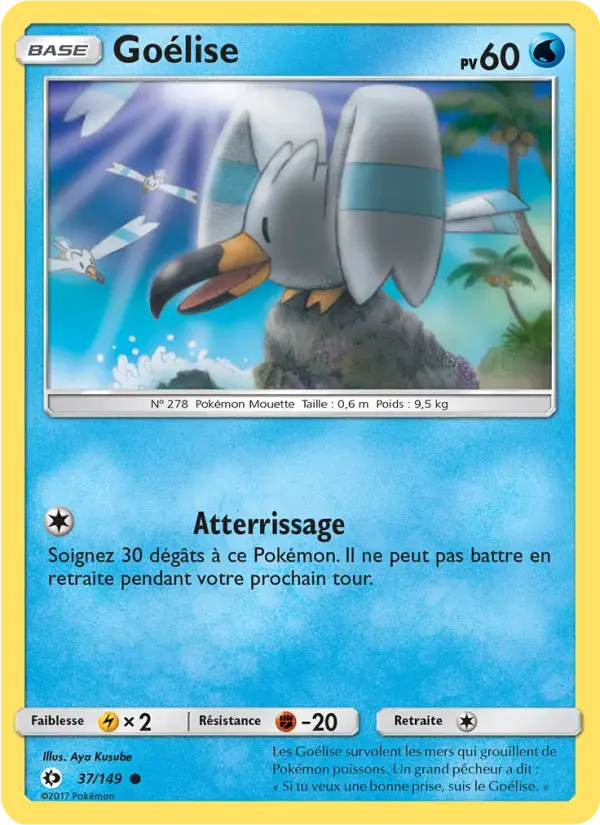 Carte Pokémon Goélise #37 — Soleil et Lune