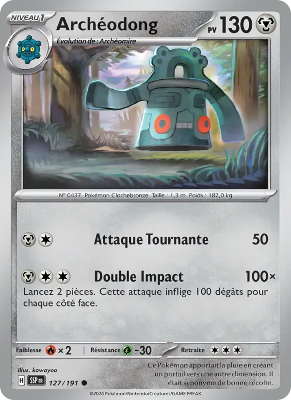 Carte Pokémon Archéodong #127 — Étincelles Déferlantes