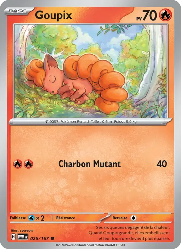 Carte Pokémon Goupix #026 — Mascarade Crépusculaire